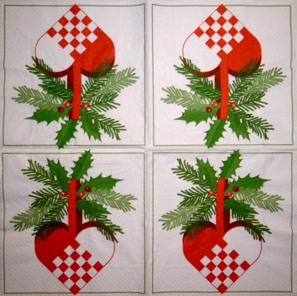 214 Heart / Hearts - 4-ply - Paper Design - Handkerchief